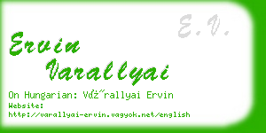 ervin varallyai business card